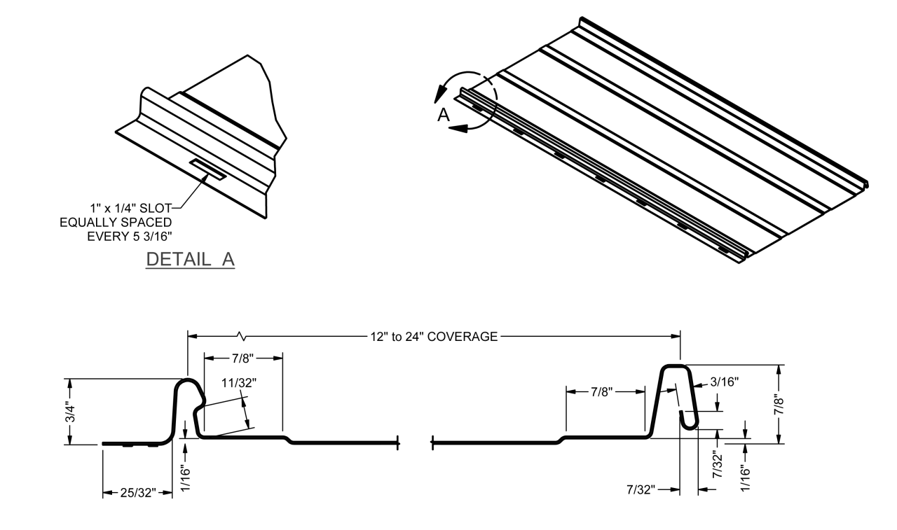 Standing seam metal roof